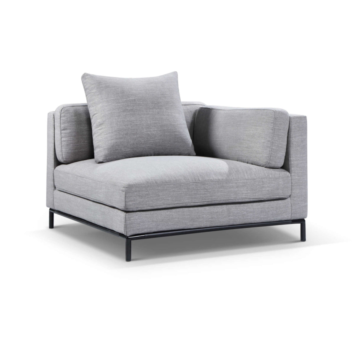 Modular Sofa Corner Module, Velvety Fabric
