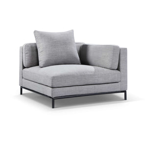 Modular Sofa Corner Module, Velvety Fabric