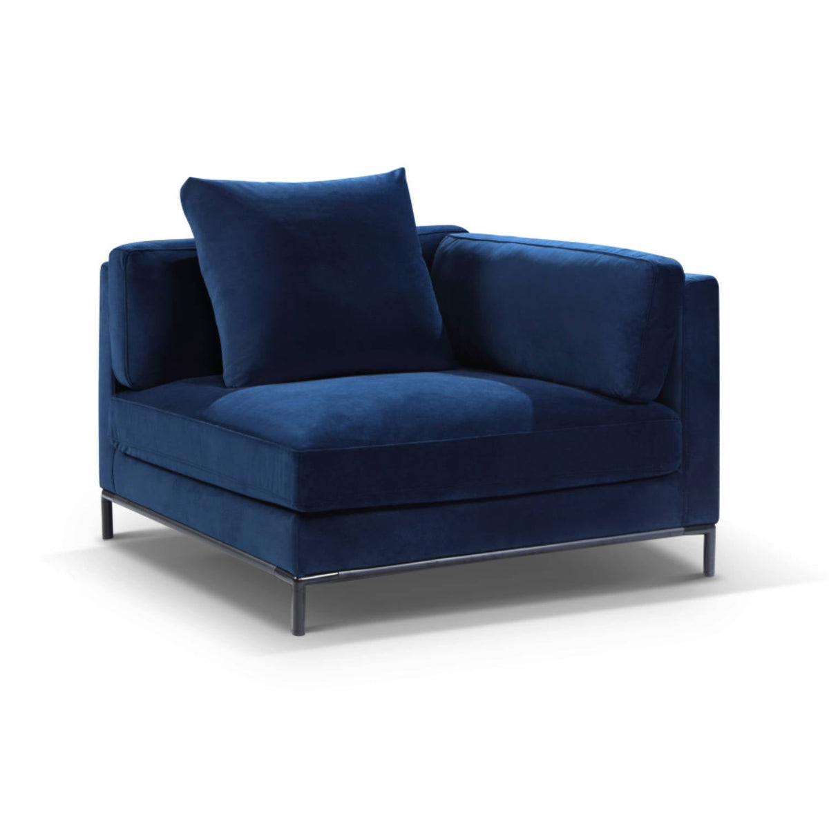 Modular Sofa Corner Module, Velvety Fabric