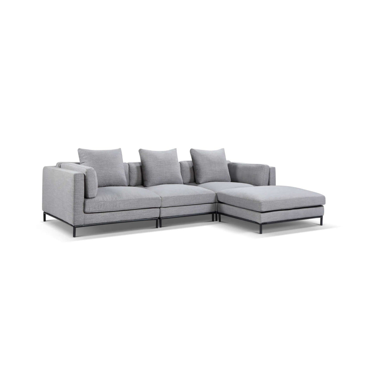 Modular Corner Sofa, Velvety Microfibre