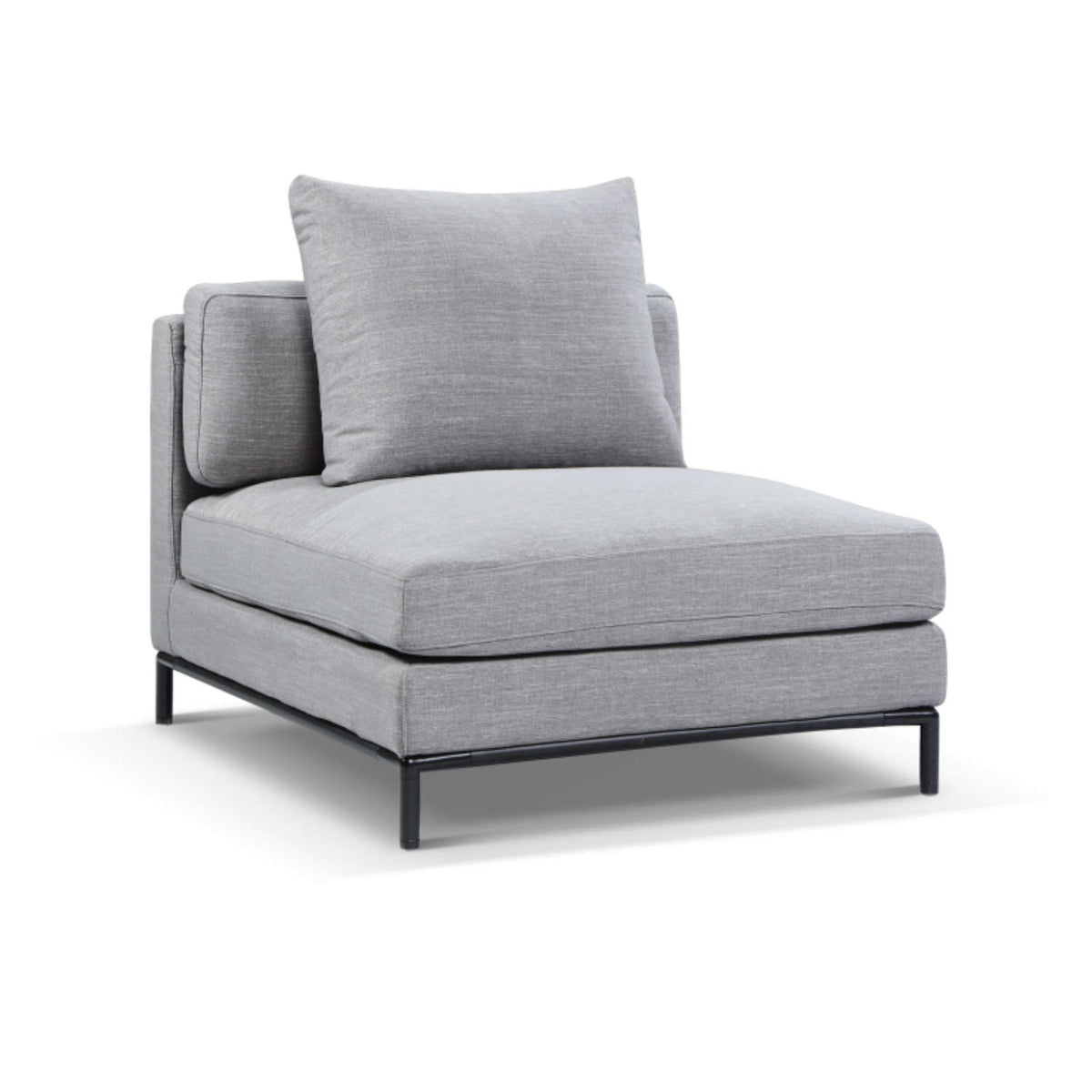 Modular Sofa Single Module, Velvety Fabric