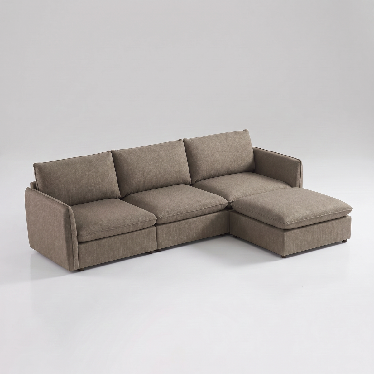 Modular Corner Sofa, 3 Seats and Ottoman