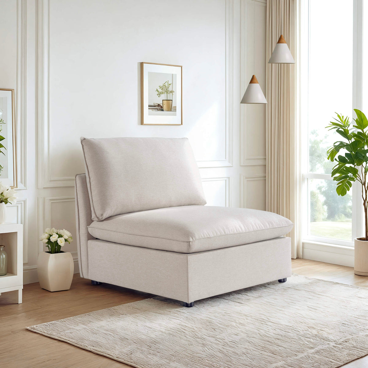 Modular Sofa Single Seat Module, Armless