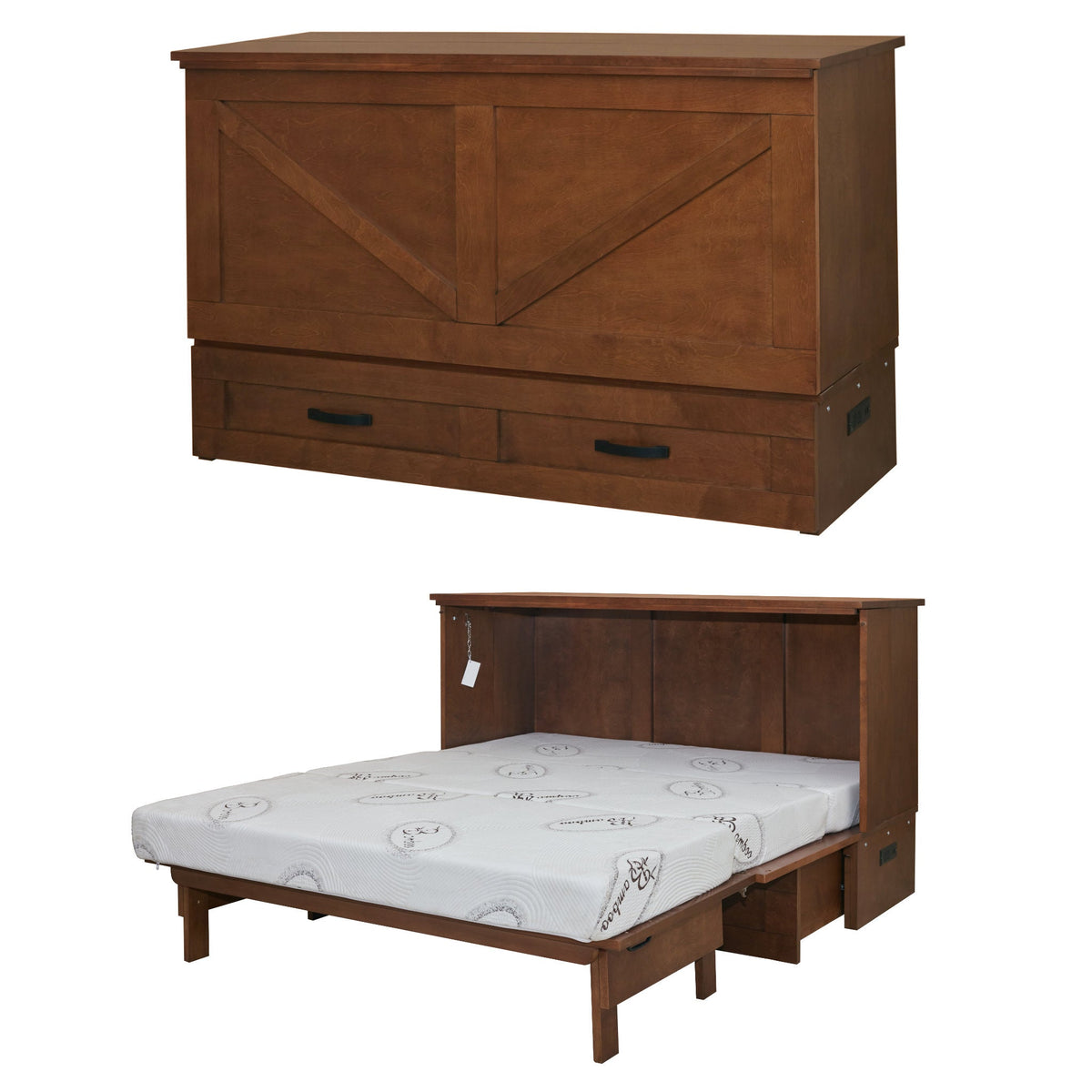 Cabinet Bed Chest with Mattress, UK King Size