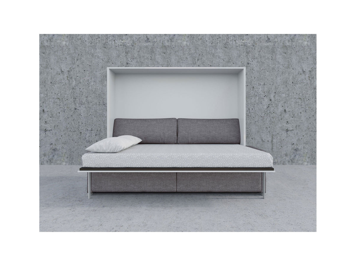 Horizontal Sofa Wall Bed with Slim Arms, UK Double