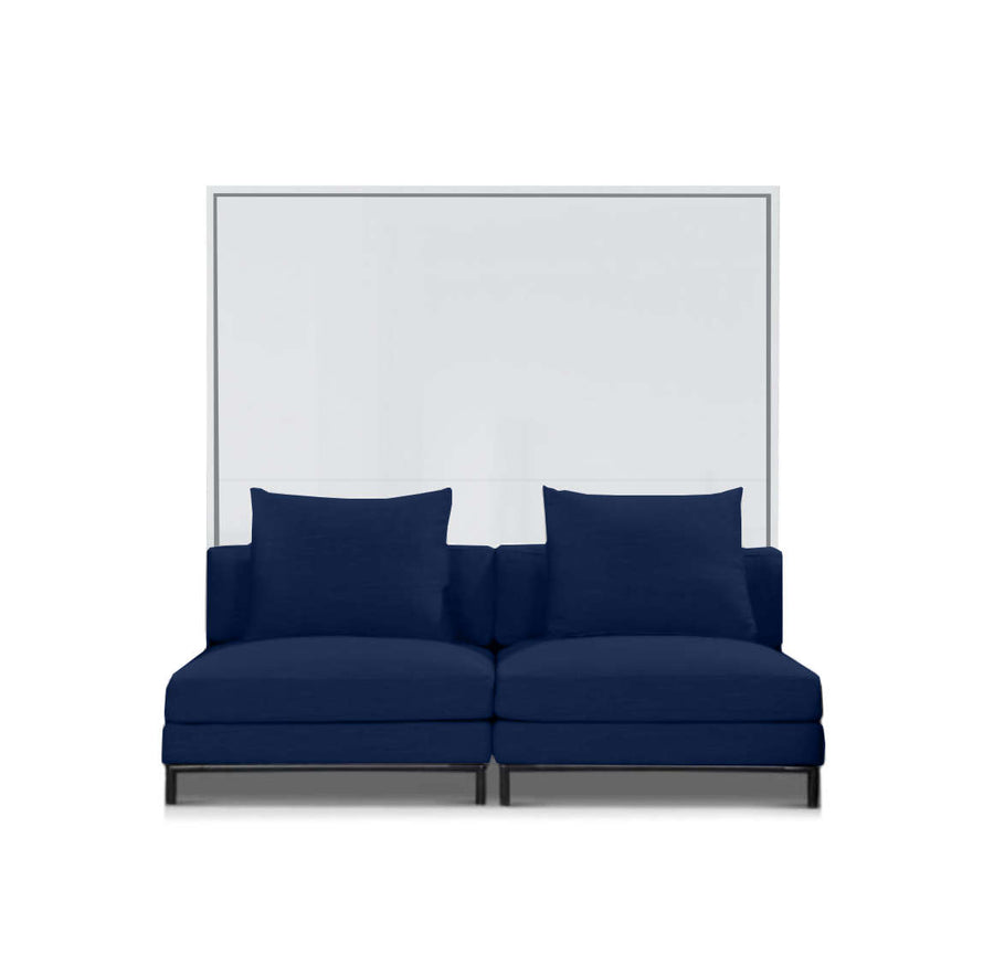 Horizontal Sofa Wall Bed with Extra Wide Sofa, UK Double