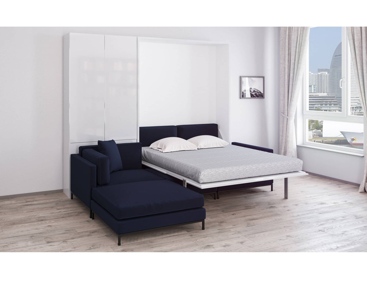 Sofa Wall Bed with Feather Filled Corner Sofa, UK King Size