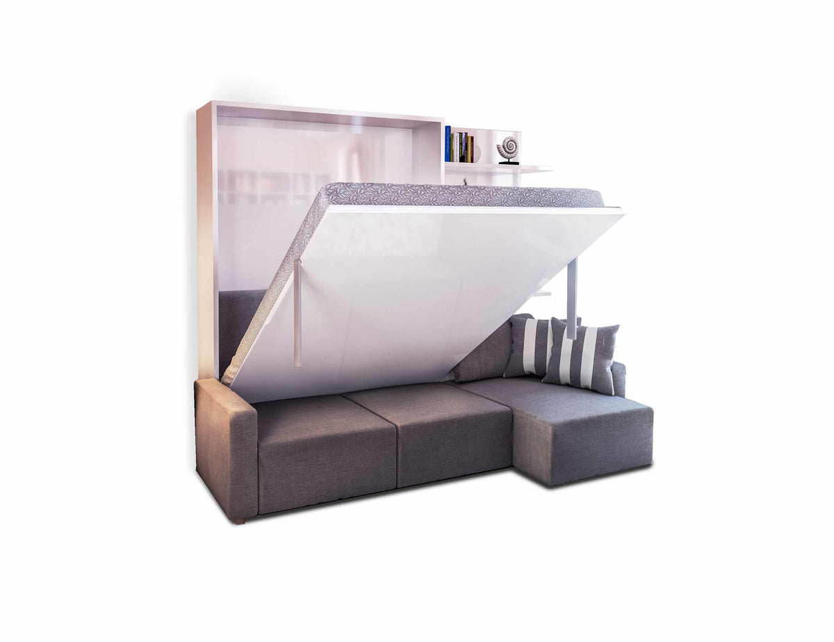 Sofa Wall Bed with Chaise Corner Sofa, UK King Size