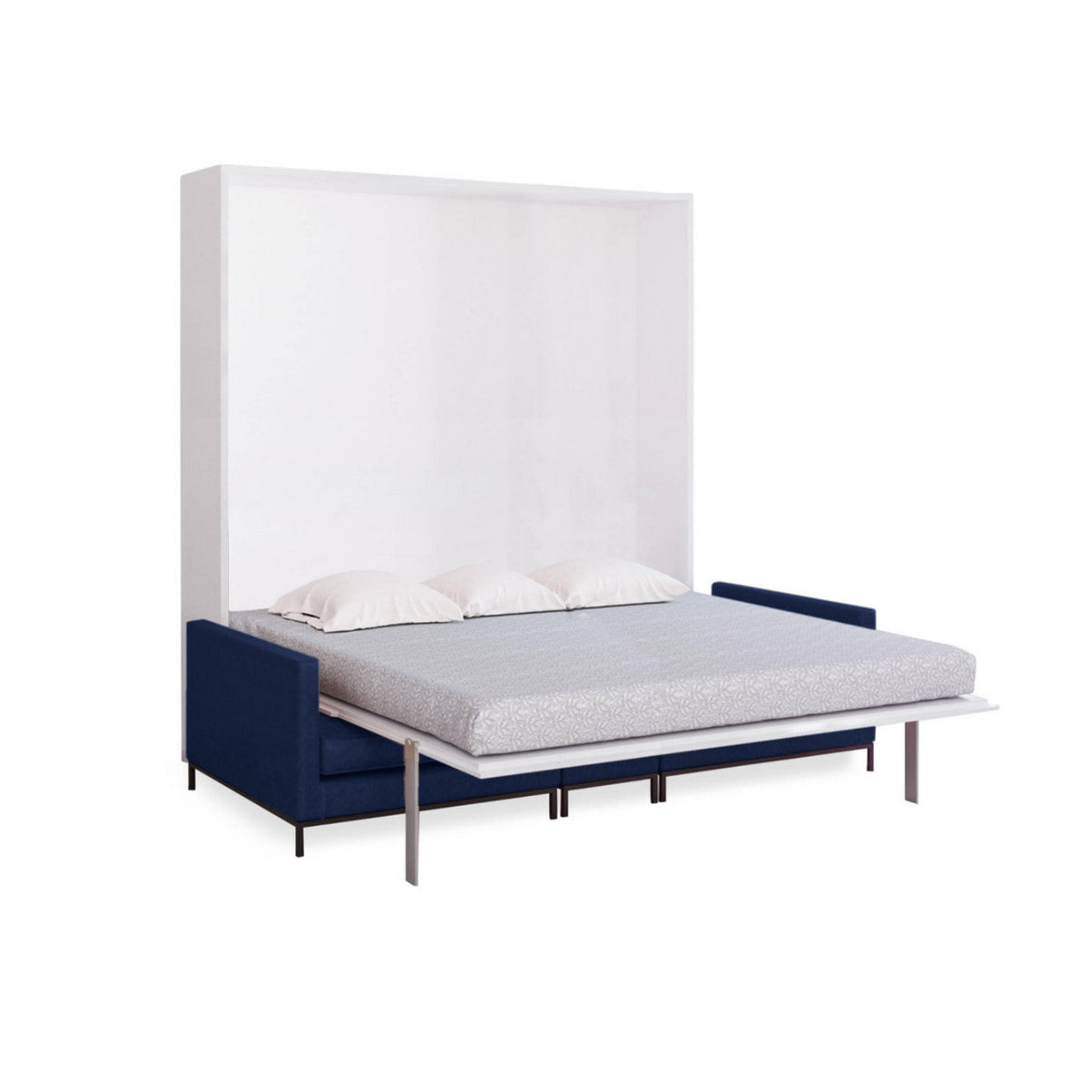 Sofa Wall Bed with Feather Filled Corner Sofa, UK Super King Size