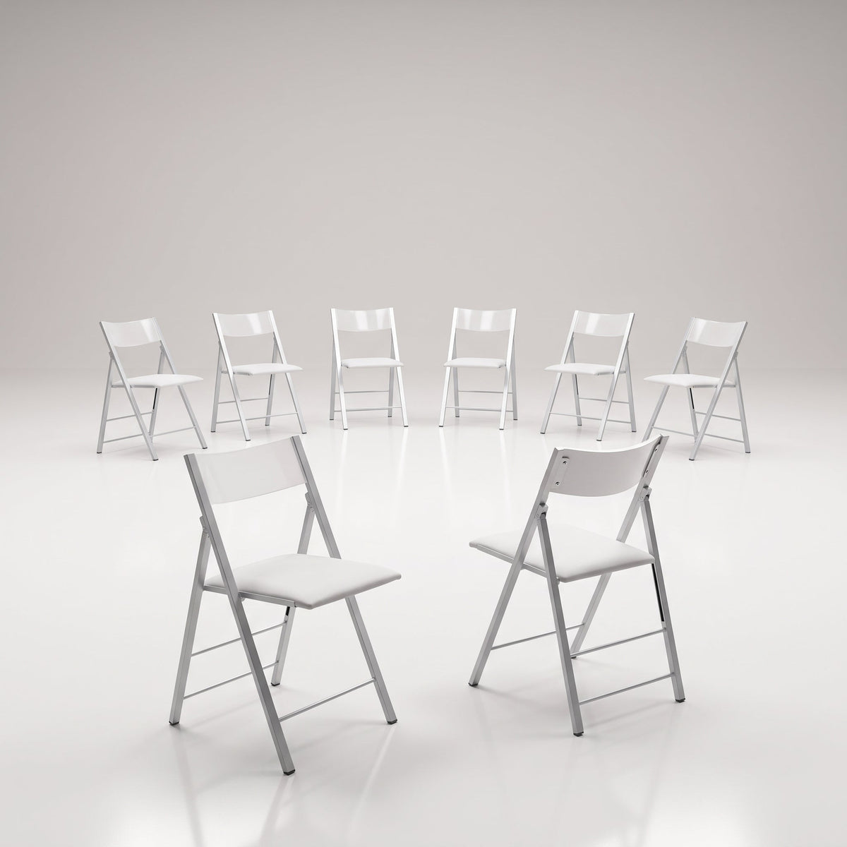 Slim Folding Chairs Bundle, Set of 8 or 12