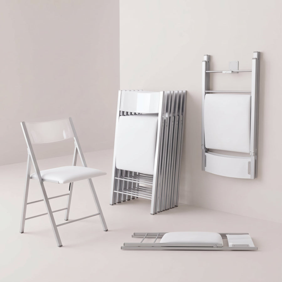 Slim Folding Chairs Bundle, Set of 8 or 12