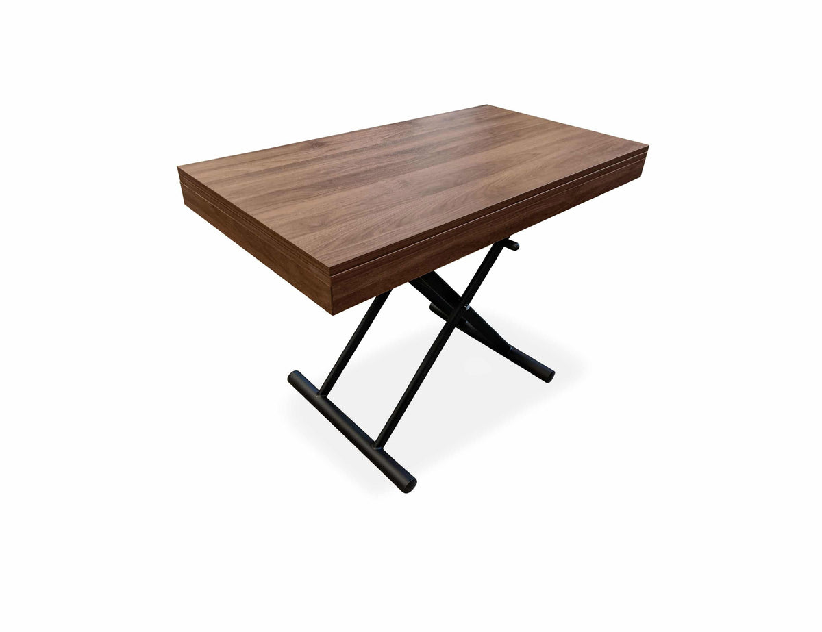 Square Coffee to Dining Table with Gas Lift and Hidden Wheels