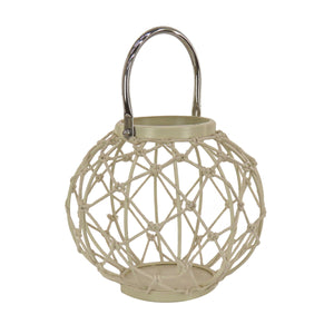 Bleached Sand Modern Candle Lantern, 23 cm