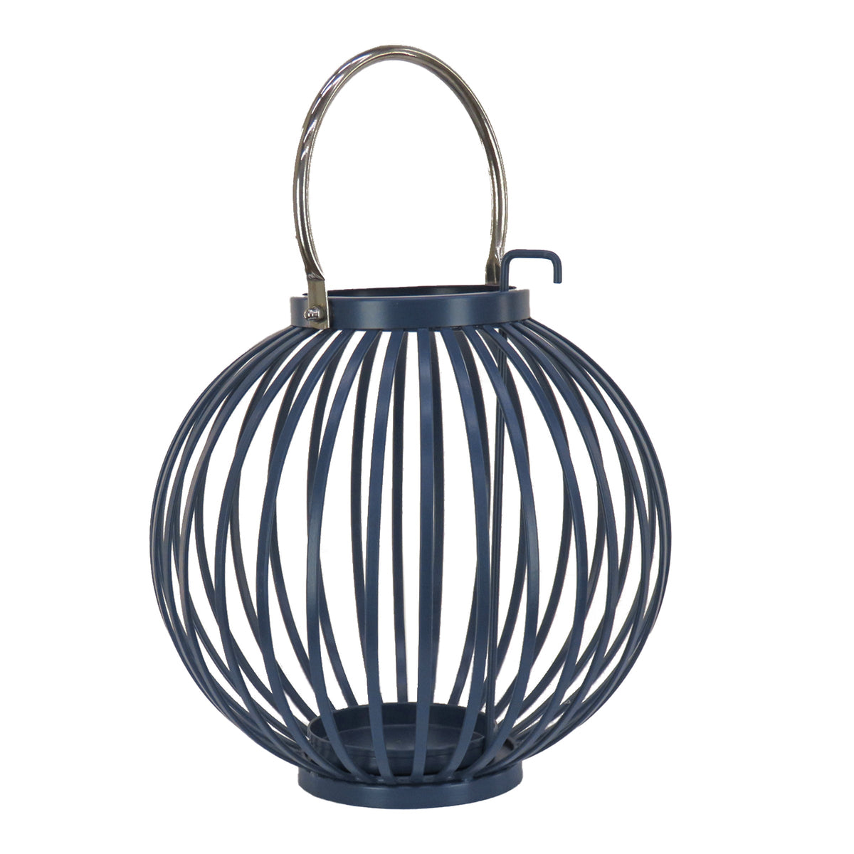 Dark Blue Modern Candle Lantern, 28 cm