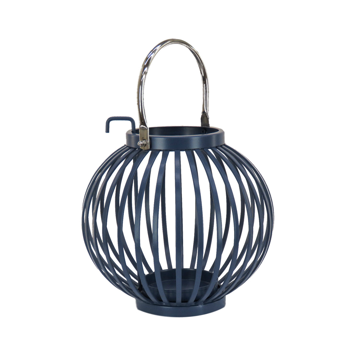 Dark Blue Modern Candle Lantern, 25 cm