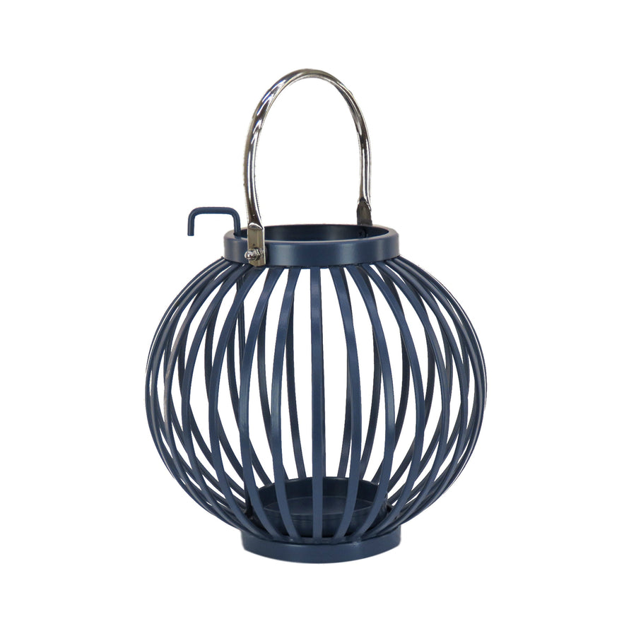 Dark Blue Modern Candle Lantern, 25 cm