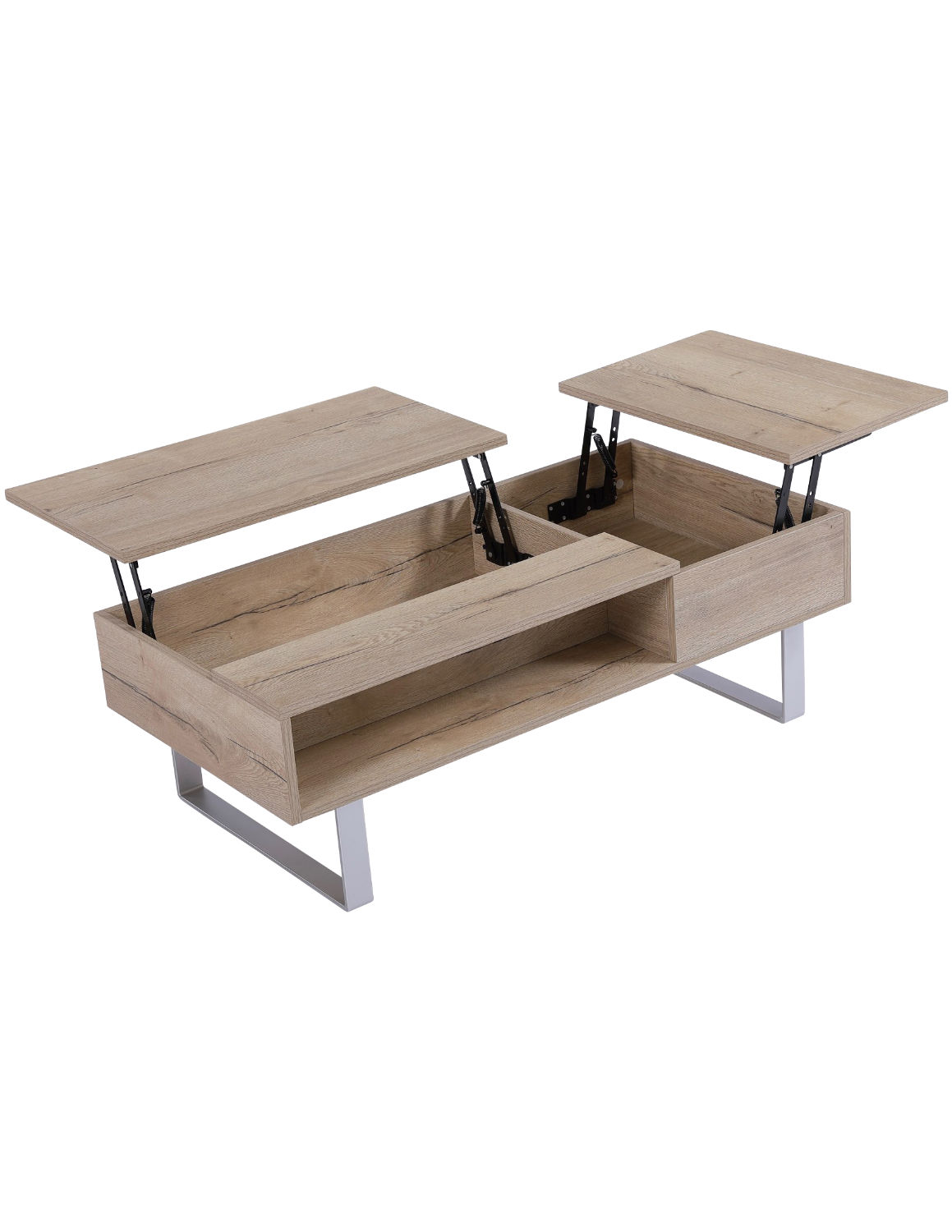 Gloss Lift Top Coffee Table with Chrome Legs