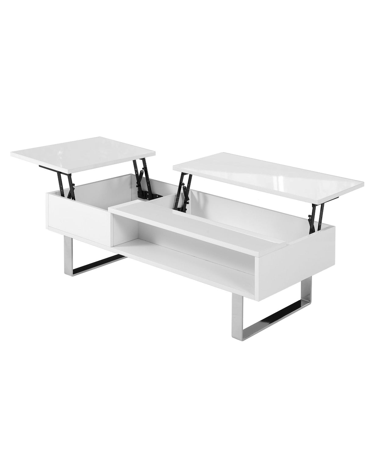 Gloss Lift Top Coffee Table with Chrome Legs