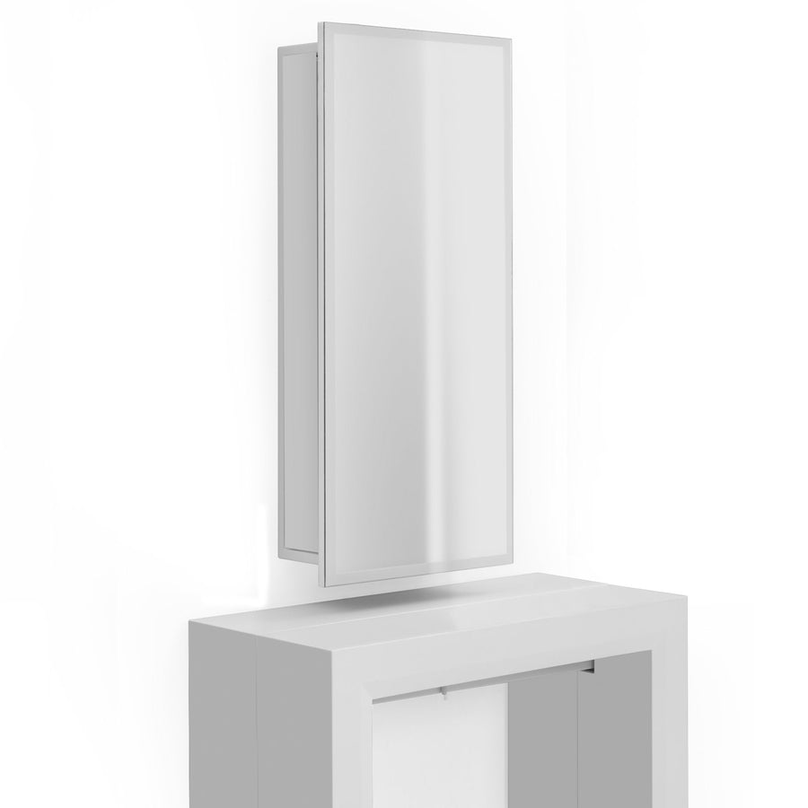 Wall Mirror with Hidden Table Leaf Storage