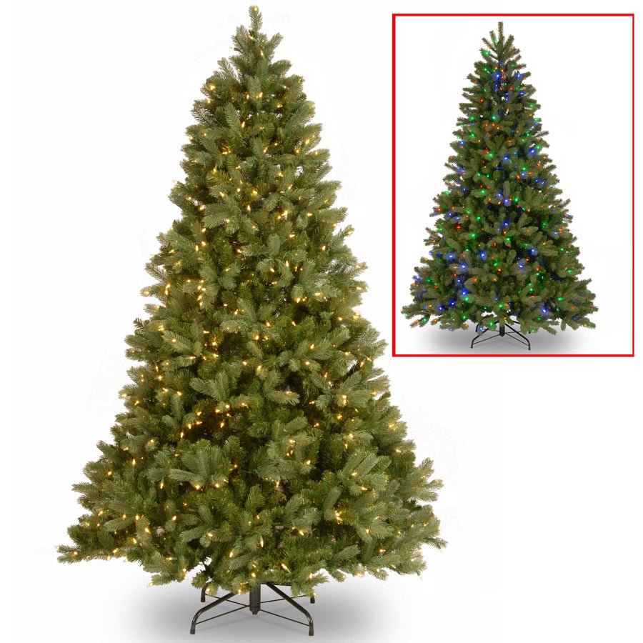 7.5ft Pre Lit Realistic Downswept Douglas Fir, Dual Colour LED