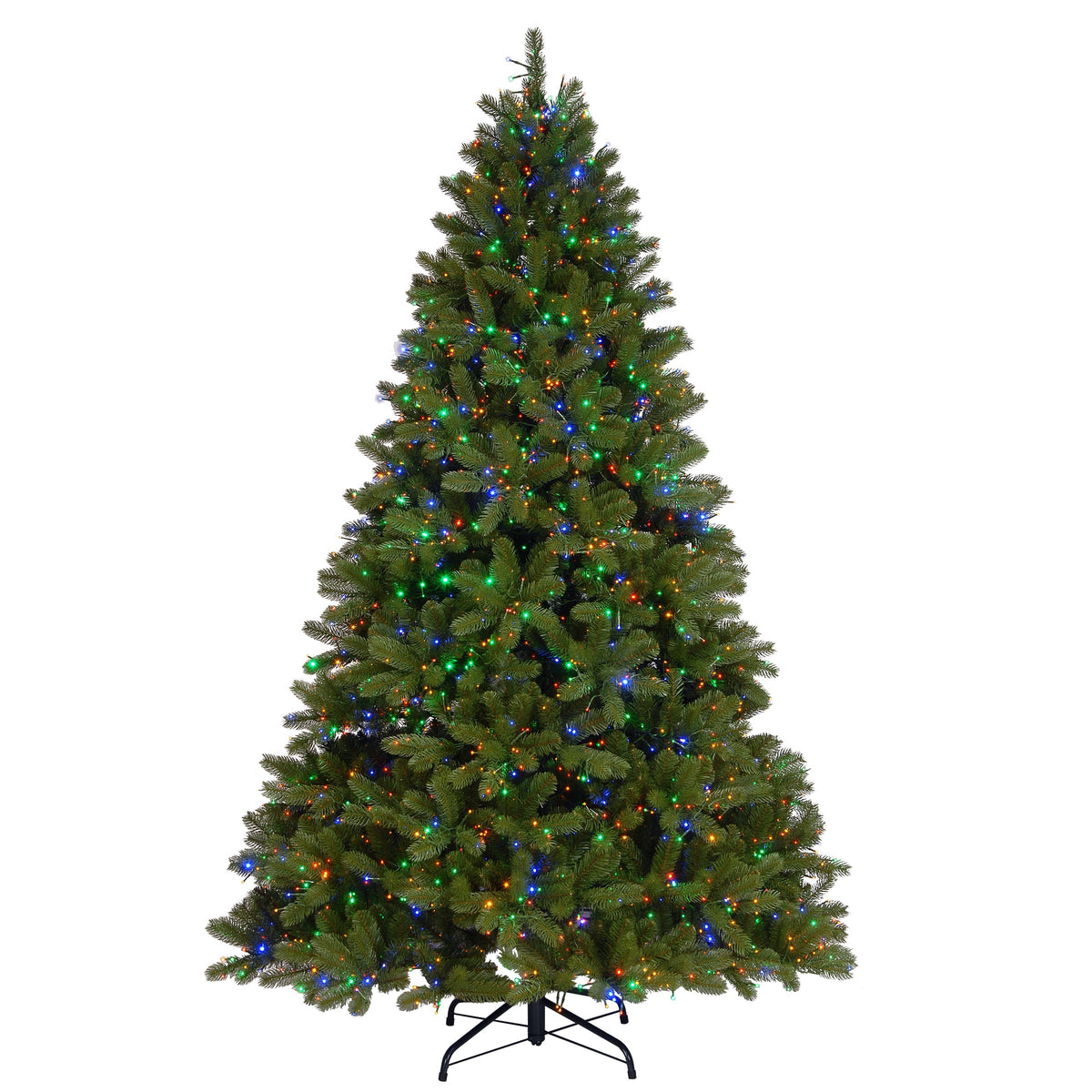 7.5ft Pre Lit Downswept Douglas Fir Christmas Tree, Dual Colour LED