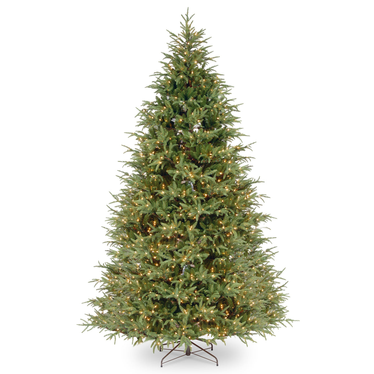 9ft Pre Lit Realistic Grand Fir Christmas Tree, Clear Lights