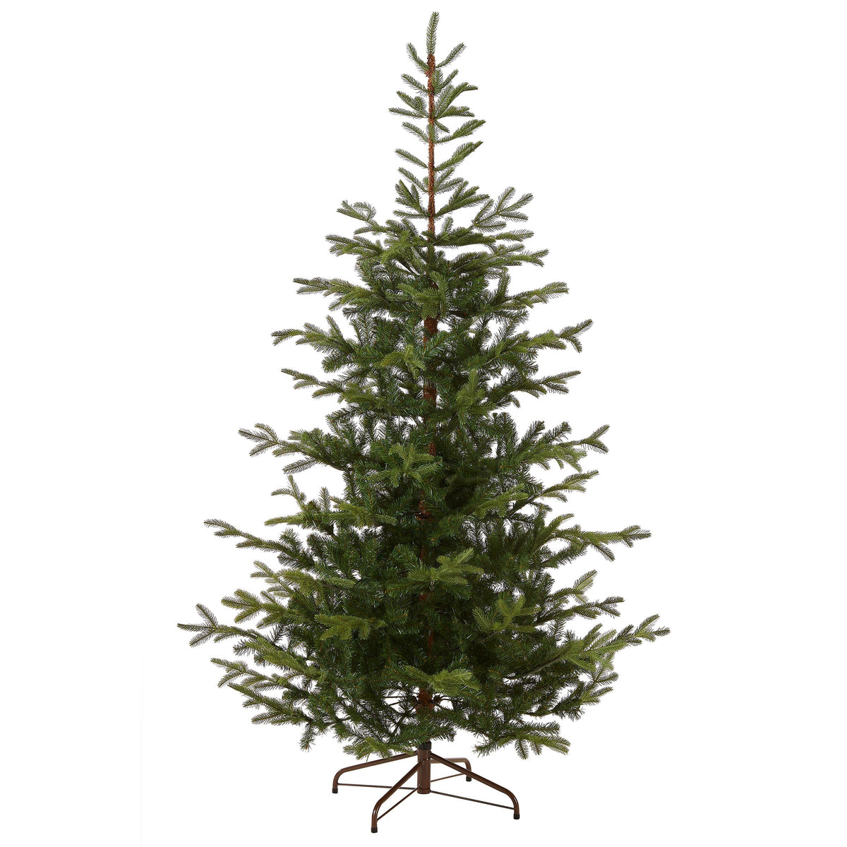 7.5ft Pre Lit Norwegian Spruce Hinged Christmas Tree, Clear Lights