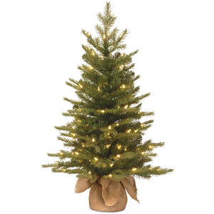 3ft Pre Lit Realistic Spruce Christmas Tree, Clear Lights