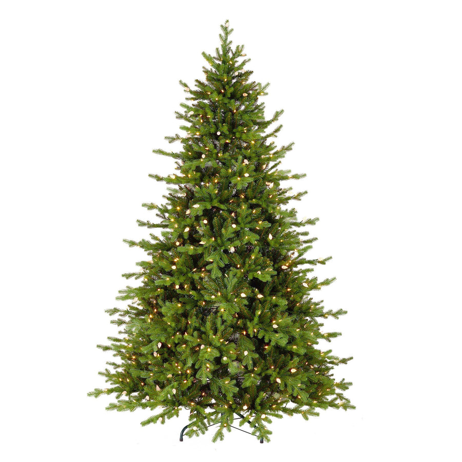 7.5ft Pre Lit Vienna Fir Christmas Tree, Dual Colour LED