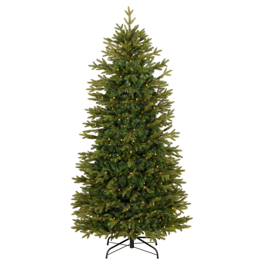 6ft Pre Lit Pop Up Christmas Tree, Sets Up in 1 Minute, Warm White LED