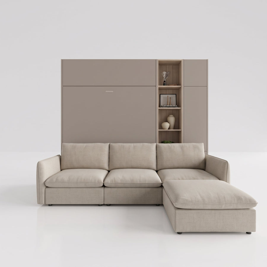 Sofa Wall Bed with Corner Sofa and Chaise, UK King Size