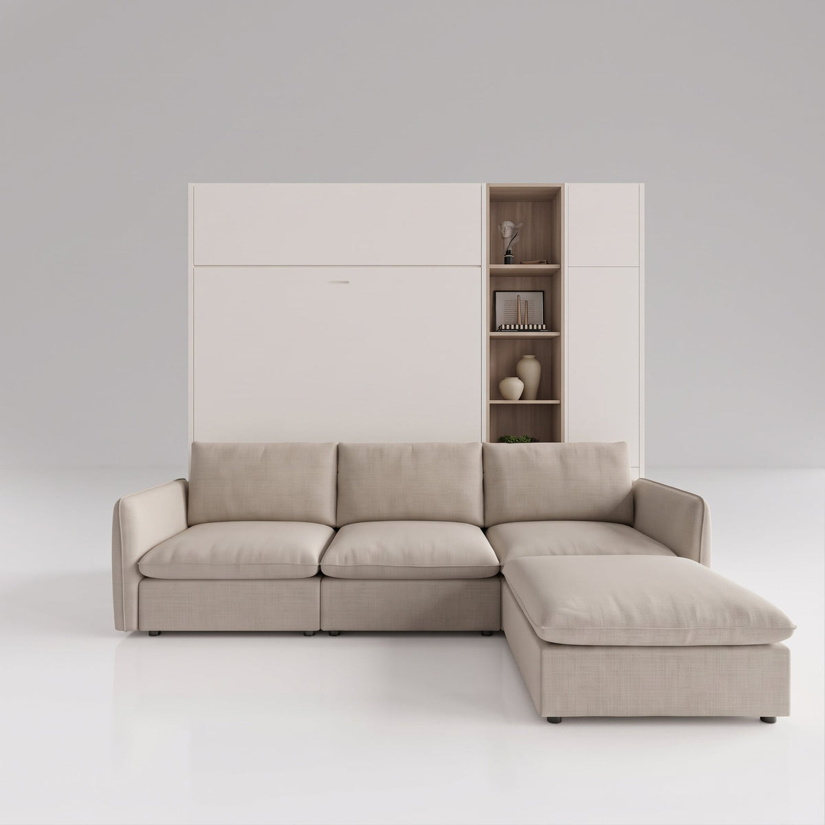 Sofa Wall Bed with Corner Sofa and Chaise, UK King Size