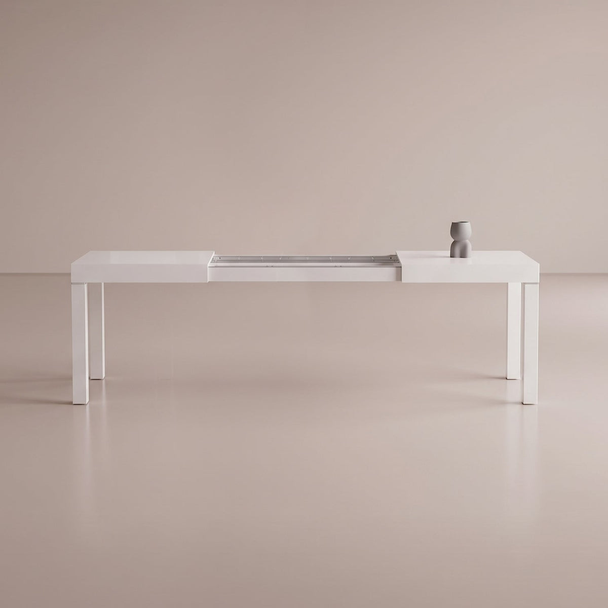 Gloss White Extending Dining Table, Seats 6 to 12