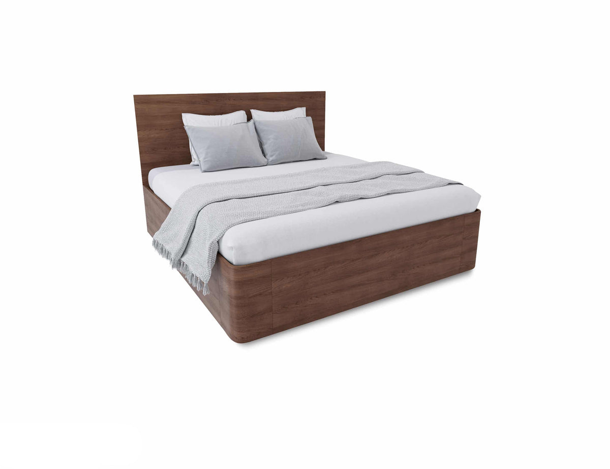 Gas Lift Ottoman Storage Bed with Tall Headboard, UK Super King