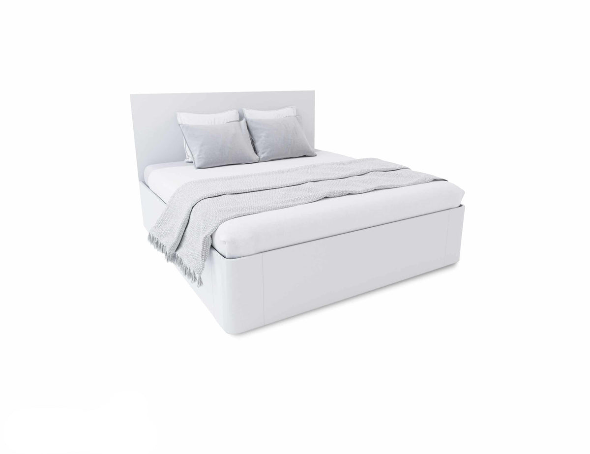 Gas Lift Ottoman Storage Bed with Tall Headboard, UK Super King