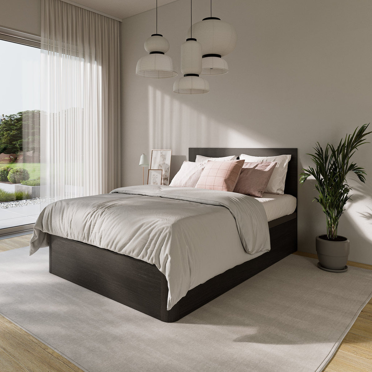 Lift Up Ottoman Storage Bed, UK King Size