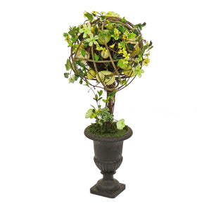 Easter Topiary Ball with Flowers and Pastel Eggs, 66 cm