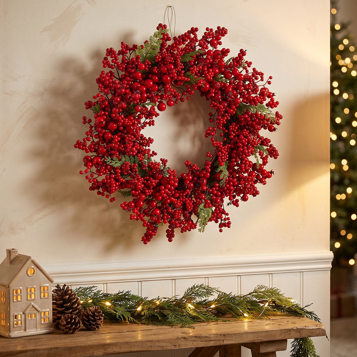 61 cm Red Berry Christmas Wreath