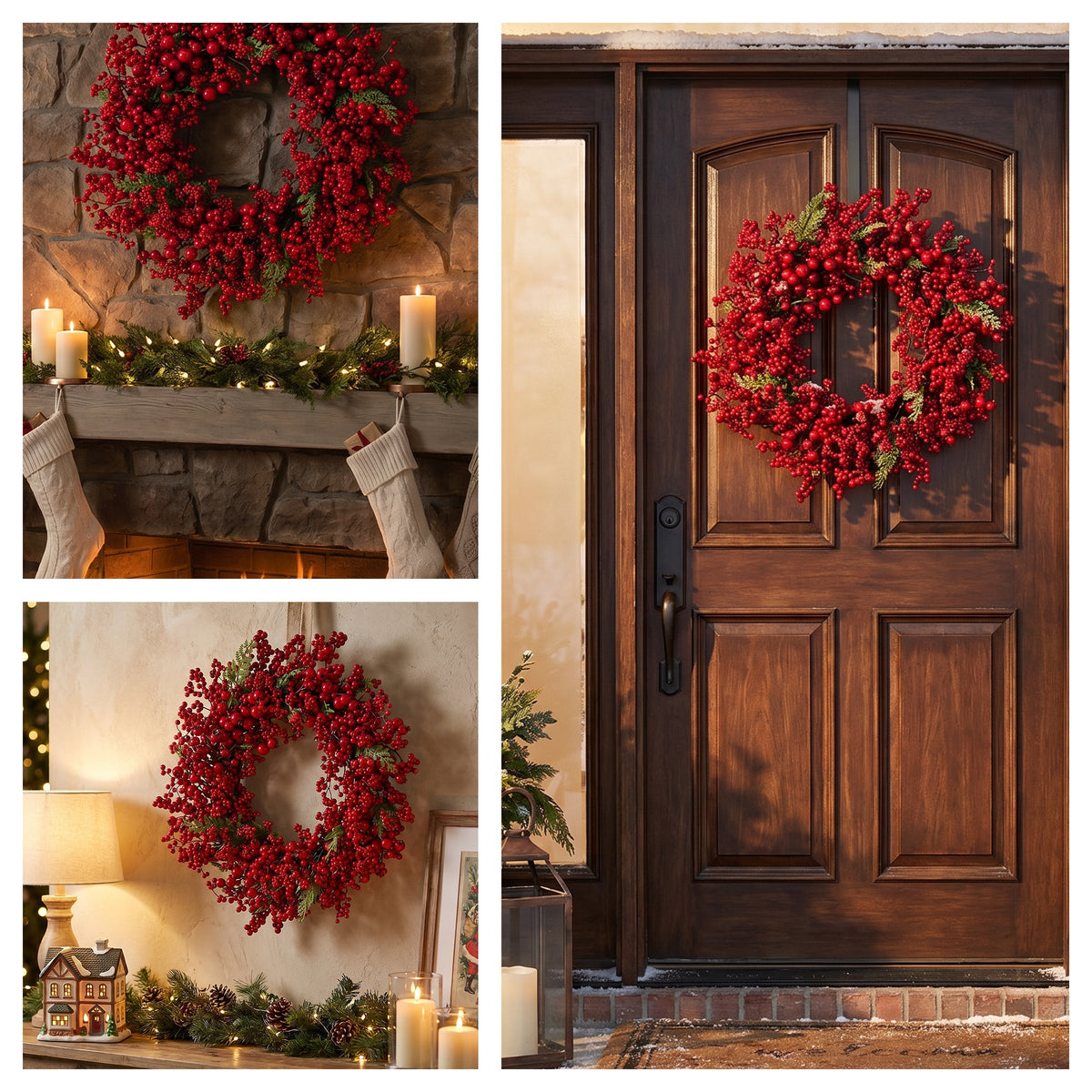 61 cm Red Berry Christmas Wreath