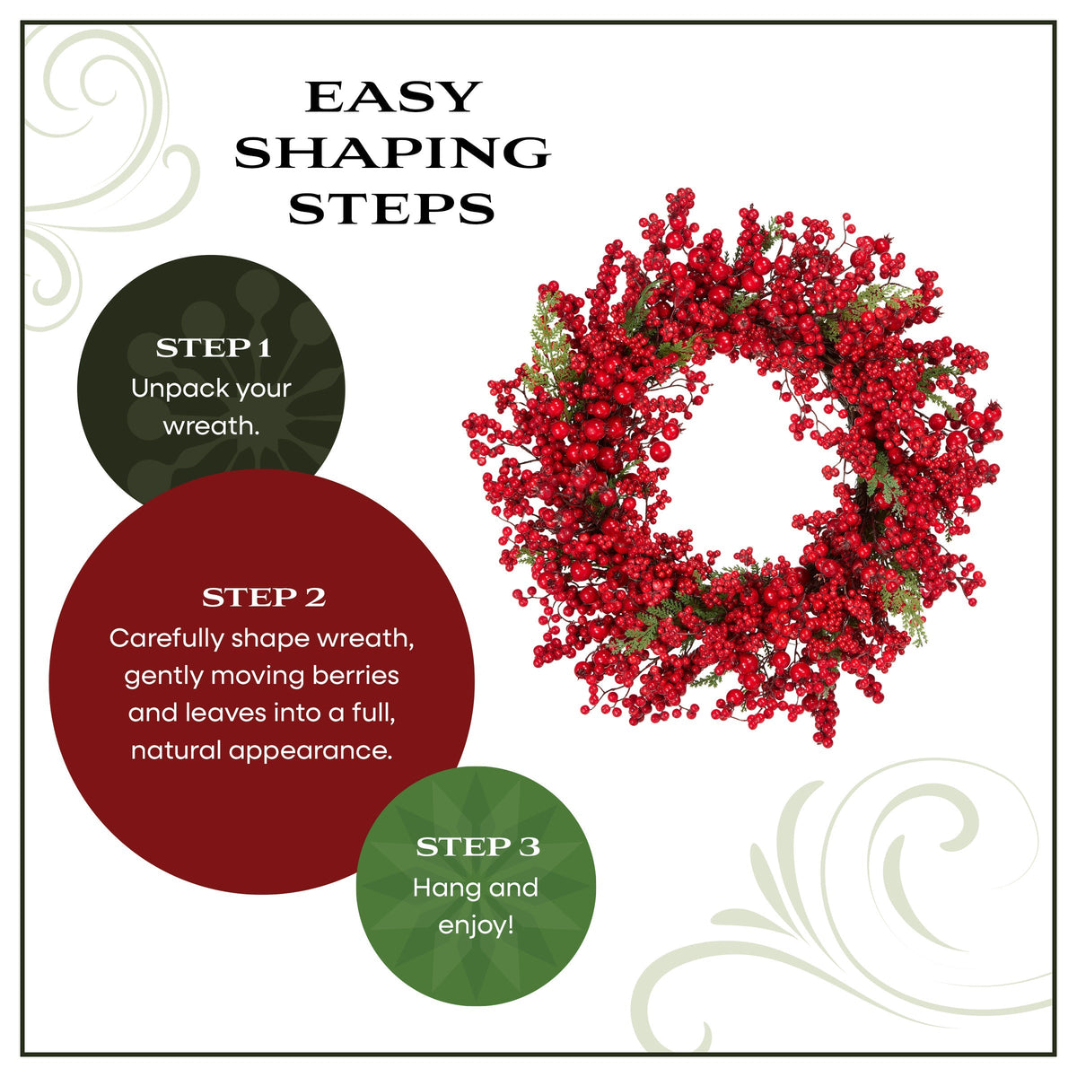 61 cm Red Berry Christmas Wreath