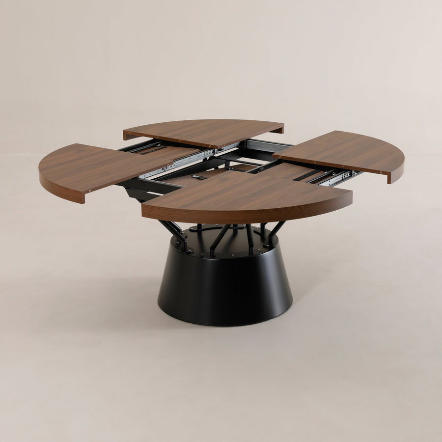 Round Extending Dining Table with Pedestal Base