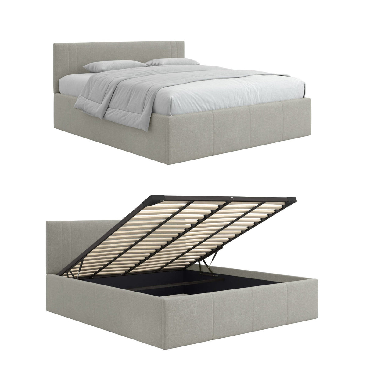 Side Lift Deep Storage Bed, UK Super King Size