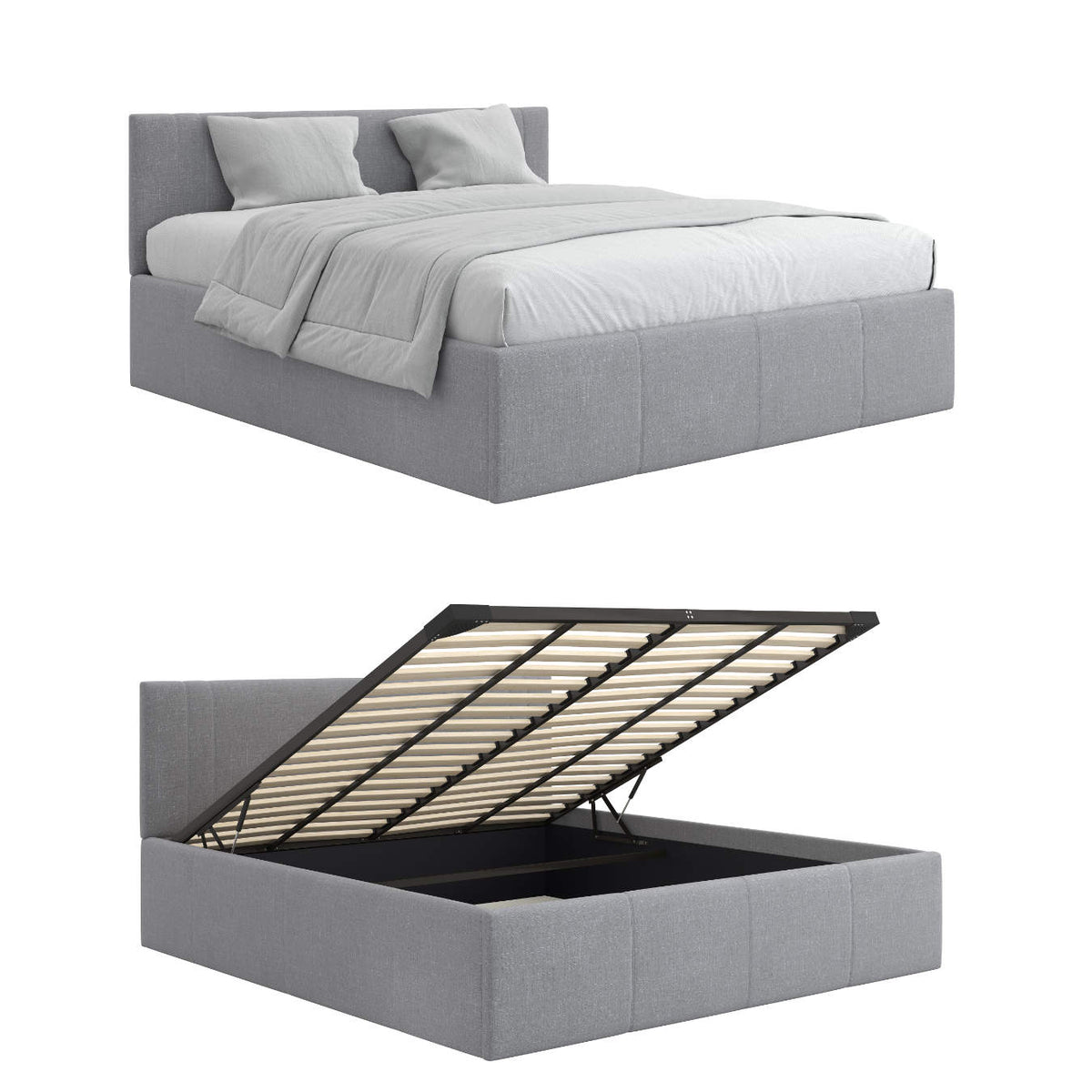 Side Lift Deep Storage Bed, UK Super King Size