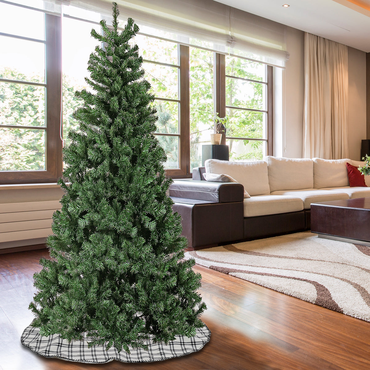 7.5ft Unlit Slim Sagamore Hinged Christmas Tree