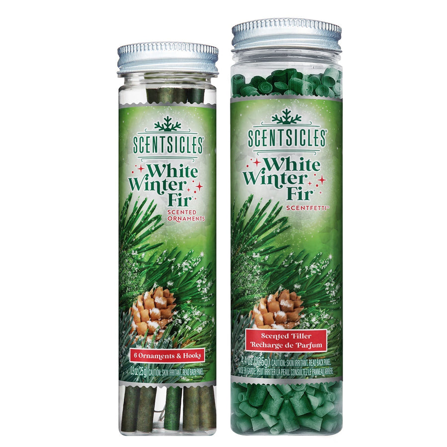 Scent Sticks and Scented Ribbons Set, White Winter Fir
