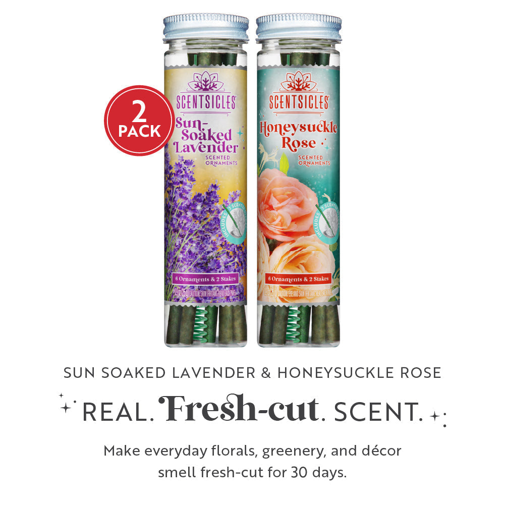 Floral Scent Sticks Duo, Lavender and Honeysuckle Rose