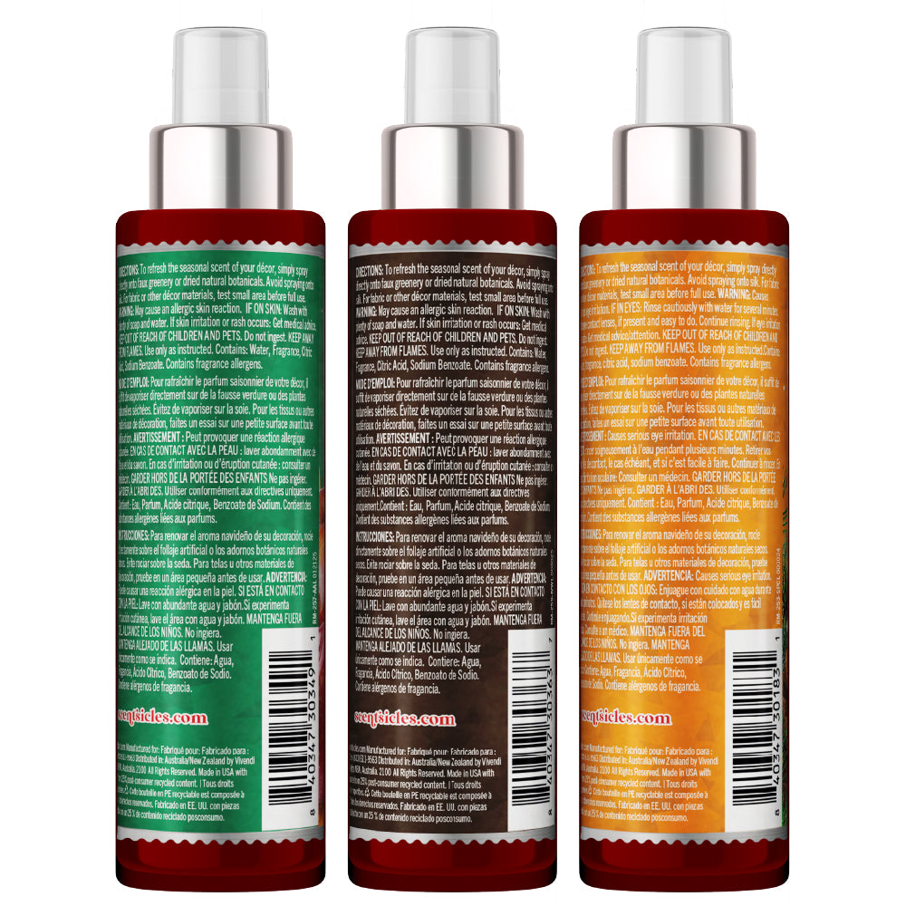 Mister Trio com perfume de outono, madeiras de baunilha, maçã e pinhas temperadas