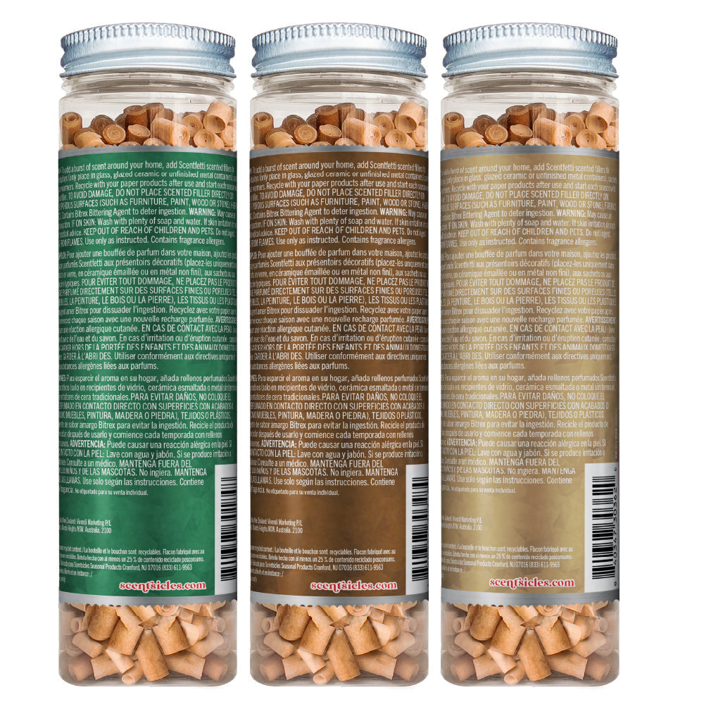 Autumn Scented Paper Ribbons Trio, Apple, Cinnamon and Vanilla Spice