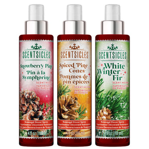 Mister Trio de perfume festivo, abeto, pinho snowberry e pinhas temperadas