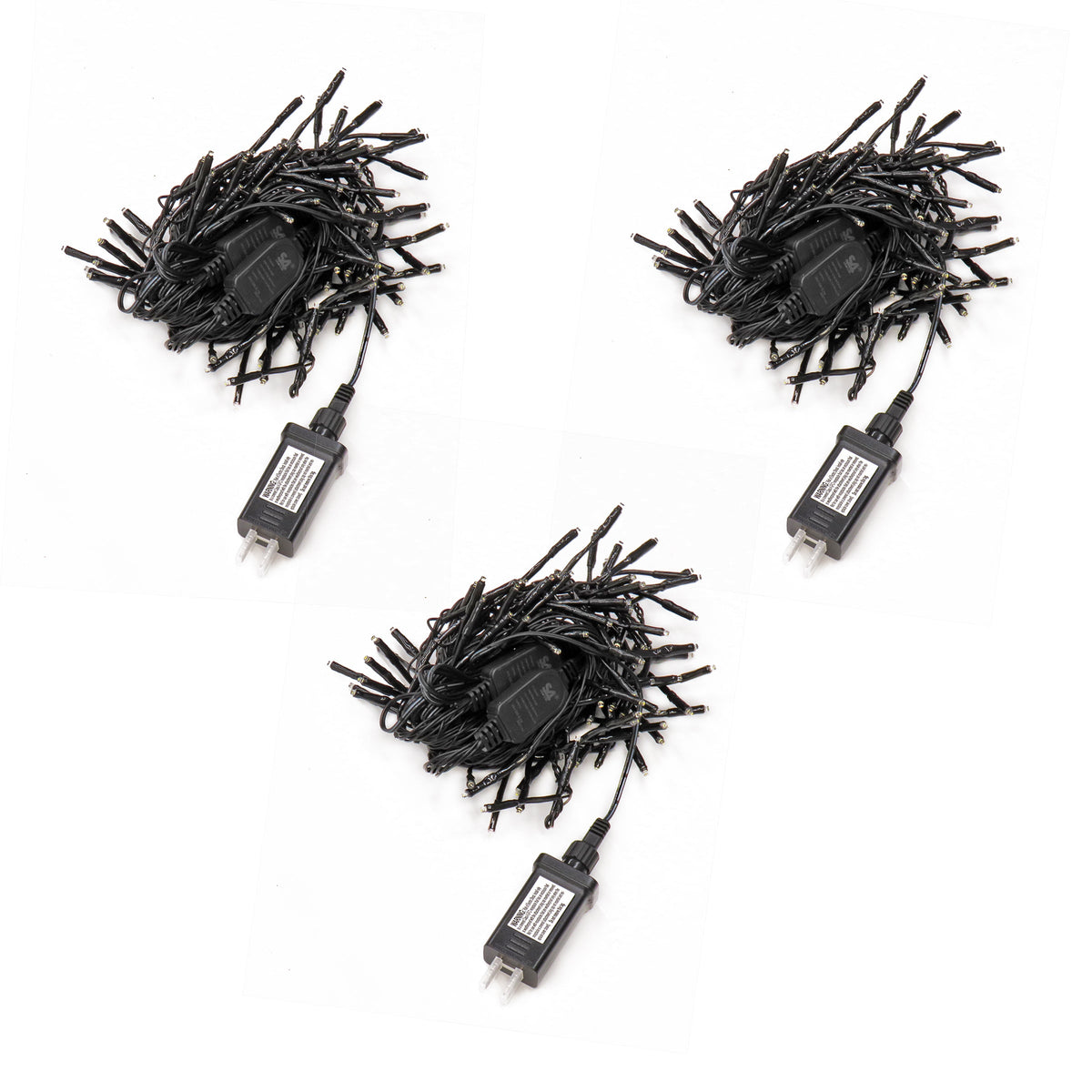 Meteor Shower Cascading LED String Lights, 3.7 m, Warm White, Pack of 3